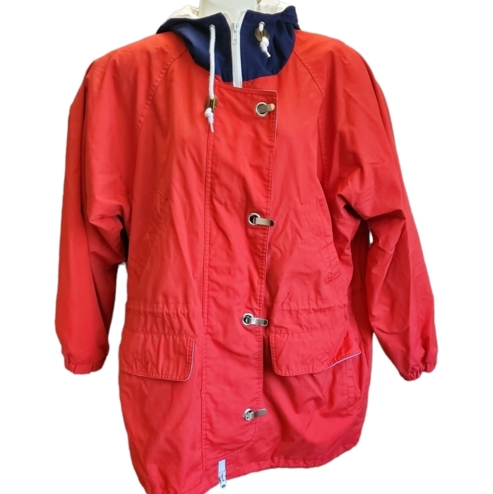 LONDON FOG nautical coat zip and clip XL
